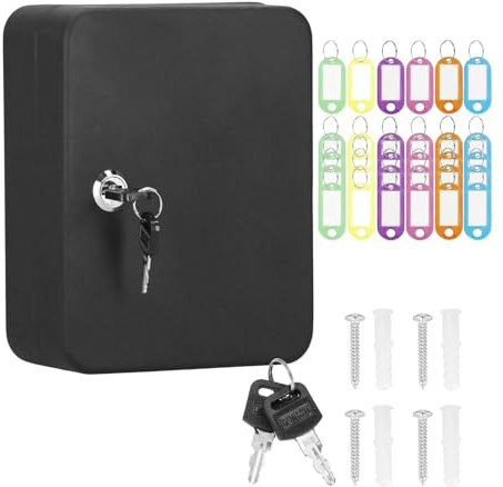 YASTA Cassetta Portachiavi Da Parete Armadietto Appendichiavi Box 78 Chiavi Serratura