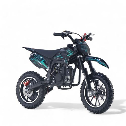 KXD 701A/706A/708A/705A 49cc 2Takt 4Takt Dirt Cross Pocket Enduro Dirtbike Motocrossbike Motocross Motorrad Cross 49ccm Vorderrad (Türkis, KXD 703B 4Takt 49cc PullStarter Offroad Racing 58)
