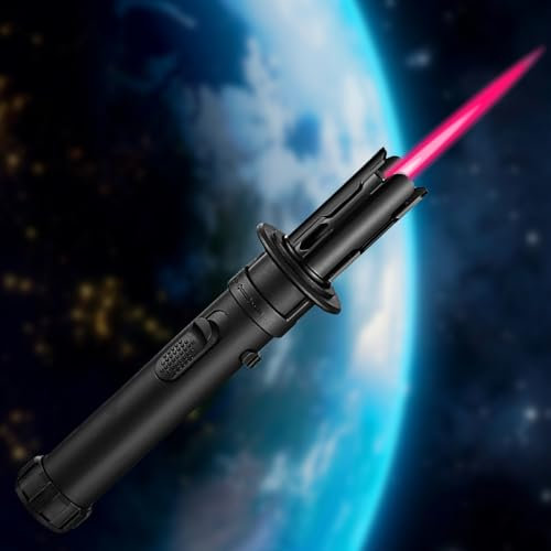 Sturmfeuerzeug Jetflamme – Feuerzeug Jetflame mit Verstellbarer Flamme und Sicherheitsverschluss, Nachfüllbar & Sicher, Küchenfeuerzeug für Desserts, Grillen und Backen, Ohne Butangas(schwarz)