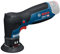 Bosch Professional 12V System lijadora orbital excéntrica a batería GEX 12V-77 (incl. plato de caucho montado con cierre por contacto de 77 mm, llave)