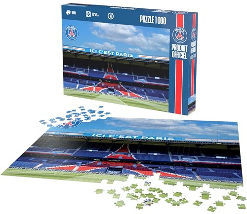 Megableu – Puzzle 1000 Pièces PSG Paris Saint-Germain - Puzzle Licence Officiel Club - Supporters Football Enfants & Adultes dès 14 Ans - Idée Cadeau Fans de Foot et du PSG - Format 70x50 cm