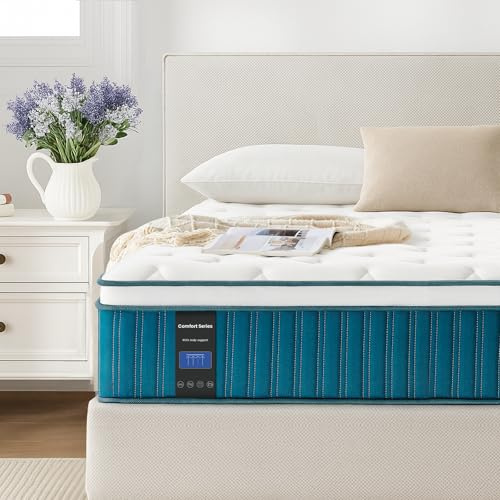 Coolvie Matelas 90 x 190 cm en Rouleau Compact - 7 Zones de Soutien, fermeté Moyenne, 26 cm d'épaisseur. Mousse mémoire Haute densité et Ressorts ensachés. Certifié Oeko-TEX