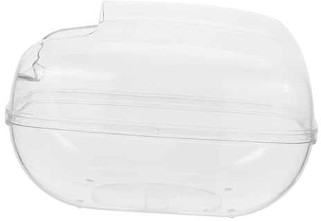 MUELODSIC Bain de Sable pour Hamster Transparent Anti-éclaboussures Bac de Polyvalent pour Petits Animaux Salle de Bain Externe Facile à Nettoyer
