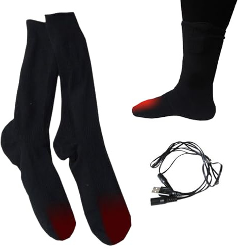 Liakyunf Calcetines Calefactables para Mujer,Lavable Calefacción Uniforme Aislamiento Térmico | Calcetines Eléctricos Masculinos - para Esquí Deportes De Invierno Actividades Exteriores Hogar Viaje