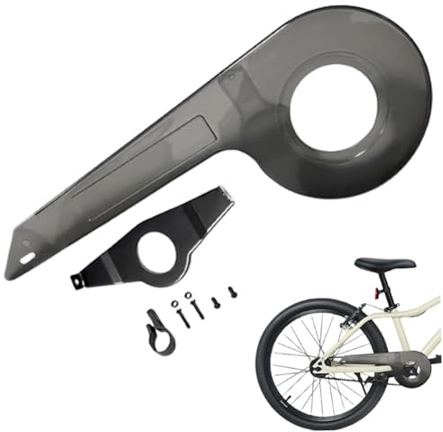 Fahrradkettenschutz|Fahrradkettenschutz Passend für 32–36 Zähne Universelles Fahrrad Kinder Robuste Abdeckung für Zubehör Transparent Schwarz