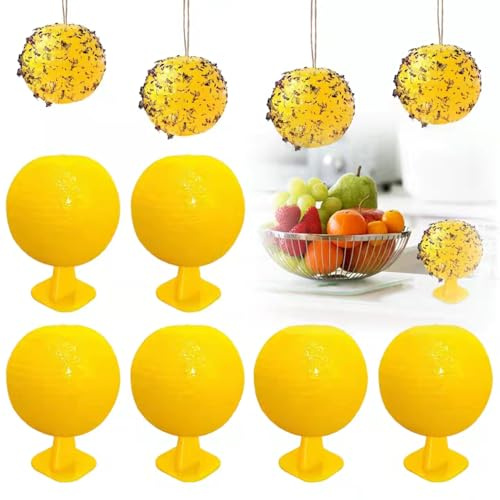 Trampas para Mosquito Bola, 6 piezas bola para atrapar moscas, Bola para moscas de fruta, Trampa de Esfera pegajosa, Trampa Fora Moscas de Fruta, para Interiores y Exteriores Casas Plantas