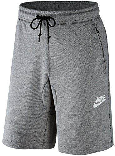 Nike M NSW AV15 Short FLC Pantalón Corto para Hombre, Gris (Dk Grey Heather/Black/Black/White), L