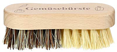 bütic Brosse à légumes en hêtre avec poils souples et rigides Dans de Nombreuses Tailles Gemüsebürste Taille ca. 12 x 4cm