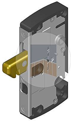 PORTAC Serrure en applique réversible à pêne levant à crochet avec ou sans butée anti-soulèvement - Butée antisoulèvement sans