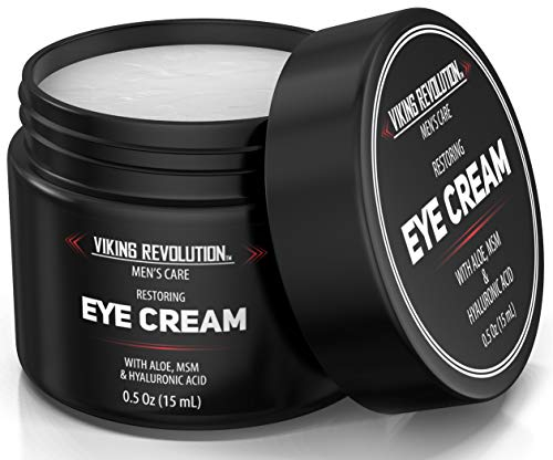 Viking Revolution - Mens Eye Cream - Natural Eye Cream for Men With Hyaluronic Acid - Anti Aging, Dark Circle, Moisturizer Wrinkle Cream - Helps Reduce Puffiness, Eye Bags - Shea Butter - 15 ml