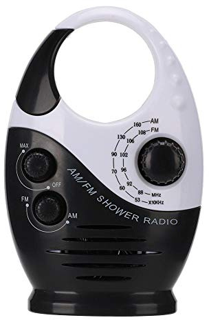 AM/FM Radio, Multifunctional Portable Shower Bathroom Hanging Music Radio Built-in Speaker Daily Sound