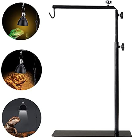 BETAZOOER Large Reptile Heat Lamp Stand Adjustable 16-35 Light Terrarium