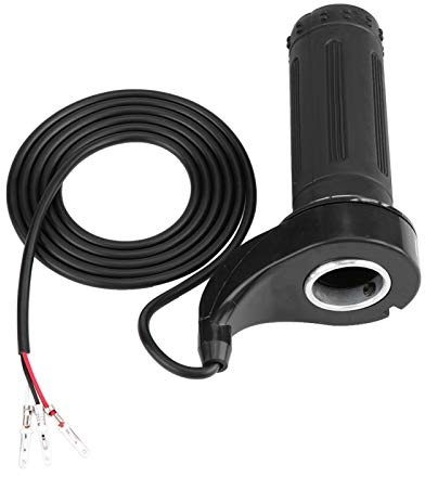 22.5mm Poignée D'accélérateur Universelle pour Scooter, 12V 24V 36V 48V Véhicule électrique Antidérapant Poignée de Moto Scooter électrique Poignée D'accélérateur à Fil Torsadé avec 3 Fils