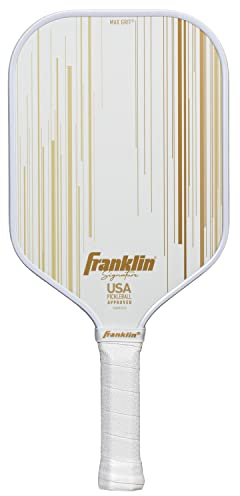 Franklin Sports Pro Pickleball Paddel – Signature Series Pro Paddel mit MaxGrit Oberfläche – USA Pickleball (USAPA) Turnier genehmigt – 13 mm Polypropylenkern – Gold