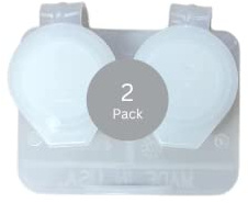 Deep Well Flip-top Clear Contact Lens Cases (2)