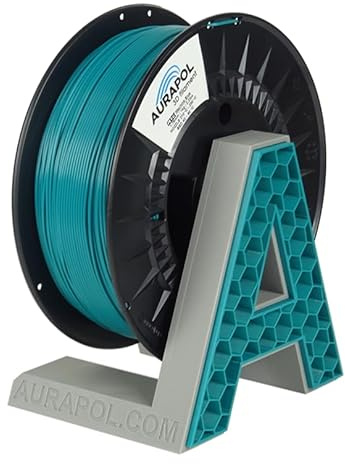 AURAPOL PETG Filament 1.75, Machine Blau 1 kg, filament-3d-druckmaterialien, 1kg Premium 3D Drucker Filament kompatibel mit den meisten FDM(FFF)-3D-Druckern und 3D-Stiften