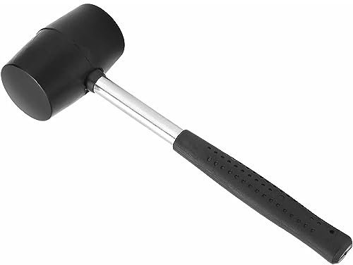 Rubber Mallet Rubber Hammer 300g/500g Stainless Steel Tube Rubber Handle DIY Hand Tools (300, Grams)