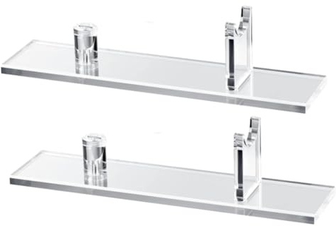 Doxiuyo Espositore per Coltelli da 2 Pezzi per Coltelli in Acrilico Portacoltelli Singolo per Decorazioni per la Casa (Base Trasparente)