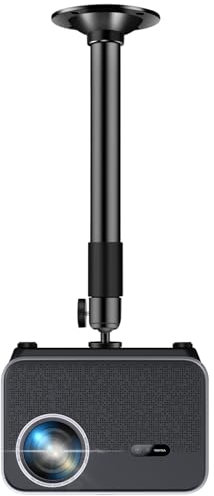 VGKE Mini Projektor-Deckenhalterung, Aluminium, 360°-Kugelkopf, Universal-Multifunktions-Projektor-Wandhalterung, max. 5,0 kg Tragkraft, Mattschwarz