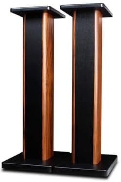 1 paio di supporti in legno per altoparlanti, design cavo può essere riempito con sabbia, per home cinema Hi-Fi desktop e altoparlanti satellitari monitor stand