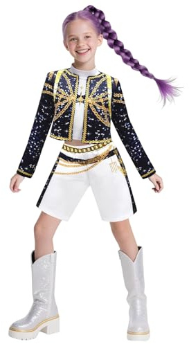 WOGOYO K_Pop D_ H_Hunters Cosplay Deguisement pour Filles Halloween Dress Up Stage Tenue Huntrix Costume