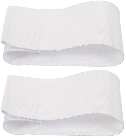 HEMOTON 2 Piezas Brazalete Capitán Fútbol Blanco DIY Banda Deportiva Resistente y Reutilizable para Equipo Identificador de Capitán para Baloncesto Béisbol