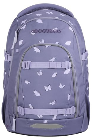 coocazoo Mate Schulrucksack „Reflective Wings”, lila, reflektierend, ergonomischer & anpassbarer Tornister, höhen- & größenverstellbar, mit Brustgurt & Hüftgurt, ab der 3. Klasse