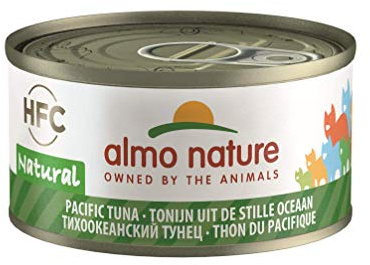 Almo Nature HFC Natural - Wet Cat Food for Adult Cats - Pacific Tuna - Human Grade, Gluten Free, Monoprotein - 70g, Pack of 24