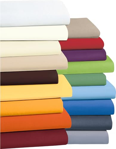 Erwin Müller Spannbettlaken, Spannbetttuch Erding Frottee-Stretch rot Größe 140x200-160x200 cm - hautsympathisch, kuschelig, bügelfrei, Rundumgummi (weitere Farben,Größen)