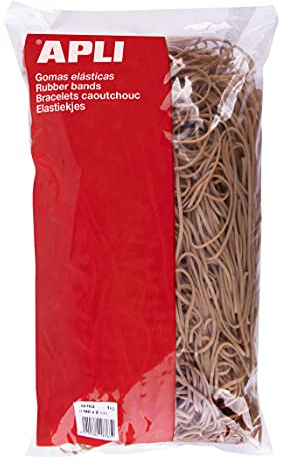 APLI - 18763 - Elastici - Diametro 140 x 2 mm - Sacco da 1 kg - 70% Gomma Naturale