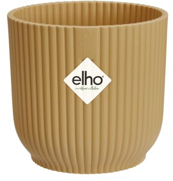 Elho Vibes Fold Round Mini 11 - Vaso per Piante da Interno - Ø 11.1 x H 10.5 cm - Giallo/Butter Yellow