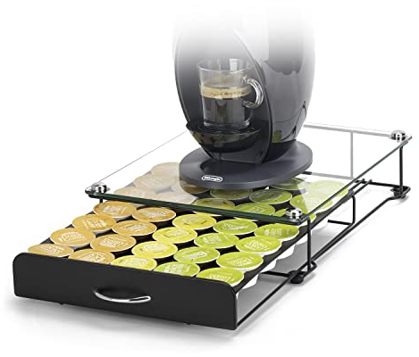 HiveNets Dolce Gusto Kaffee Kapselhalter Kapselständer Kapseln Gehärtetes Glas Schubladen Organiser für 35 Stück