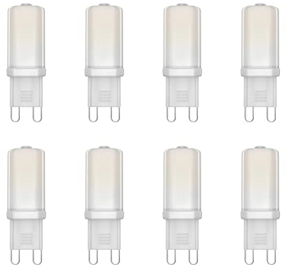 Klighten 8 pezzi G9 LED Lampadina 3W, Bianco Naturale 4000K, Angolo di visione 360°, Non Dimmerabile, AC220-240V, Ideale per Camera da Letto Soggiorno Cucina Sala