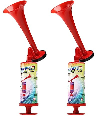 FÄRGIN Lufthorn, handhållen lufttryck fanfarpump, metall klassiska lufthorn cykel signalhorn trumpet Airhorn