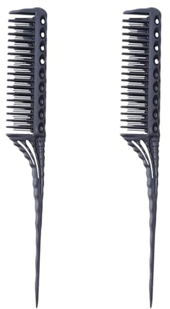 2 Stück Nadelstielkamm Haarkamm, Toupierkamm kamm Haarkamm Friseur Kamm Strähnenkamm für Frauen Zurückkämmen Haarwurzeln Toupieren Antistatischer Kamm Haare