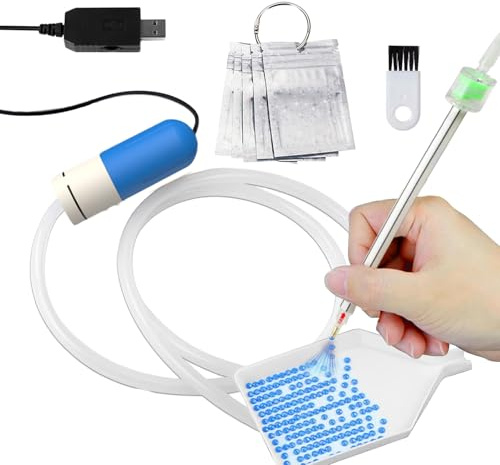 Electric Diamond Art Painting Pen, Diamond Art Kits for Adults, Vacuum Diamond Art Painting Pen Kits, Diamond Art Accessories Tools, Diamond Painting Accessories Tool (Blue)