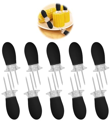 DmDoyy 10 Pièces Brochettes de Maïs, Pic A Brochette, Réutilisables Pique A Brochette Inox, Pour Barbecue, Maïs, Ailes De Poulet, Snacks De Feu De Camp, Légumes Et Poisson