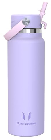 Sparrow Borraccia Termica - 1.2L - SwivelSip Bottiglia Acciaio Inox - Senza BPA Borracce Termiche, Borraccia con Cannuccia Ergonomica per Scuola, Sportiva, Campeggio, Palestra