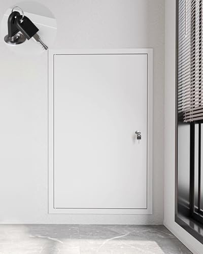 Låsbar vit åtkomstpanel vägginspektion lucka dörrstorlekar: 400 x 400 till 800 x 800 mm säker åtkomstdörr med nyckel för enkelt underhåll (80 x 95 cm)
