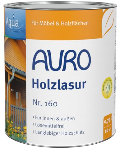 Auro Holzlasur Aqua - Hell-Braun - 0,75L [Misc.]