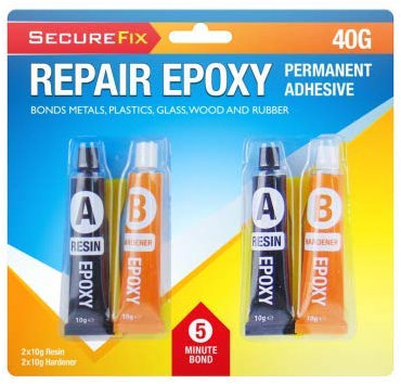 Dabmoo Super Stik 2 Pack Epoxy Glue Adhesive Reapering Small Jobs Rapid Bond Glass Metal Plastics Rubber Wood Transparent Quick Dry Araldite Ceramic Household Repairs Automotive Plumbing Resin