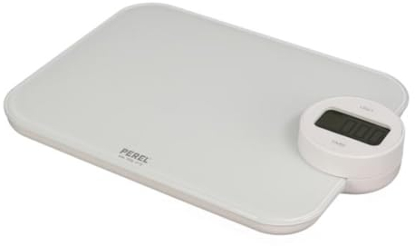 Perel VTBAL104 Balanza de Cocina Digital BR, Ecologica/BR, 5 Kg/1 G/BR, sin Pilas