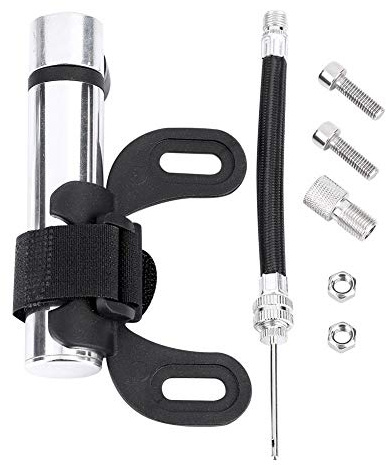 Fahrradpumpe, tragbare Mini-Fahrradluftpumpe Hochdruck120PSI Aluminiumlegierung für Mountainbike-Fahrrad oder Basketball, Fahrrad-Inflatorpumpe