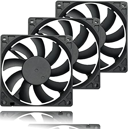 80mm 80x80x15mm Case Fan 4-Pin PWM 800-2200RPM - Ultra Slim 15mm Quiet PC Cooling Fans for Mini-ITX Cases, EVGA GPU Cooling, CPU Coolers & Radiators - 3 Pack