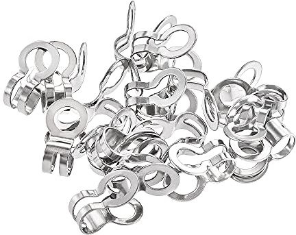 sourcing map Packung mit 20 Kugelkette Stecker Perlenkette 4mm 4,5mm doppelte Ring Art Verbindung Edelstahl Loop Anschlüssen