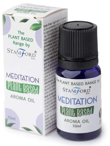Puckator Stamford Premium Plant Based Aroma Oil Meditation Scent - 10ml - Relaxation Gifts for Women - Natural Essential Oils for Humidifier - for Massage Therapy - Self Care Products