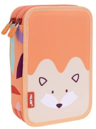 MILAN® Federmäppchen mit 2 Etagen, Serie Fun Animals Orange
