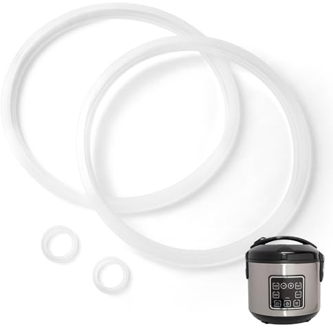 IMPRESA Silicone Sealing Ring & Gasket Kit Compatible with Aroma ARC-914SBD 8-Cup Rice Cooker - Pack of 2 Sets - Leakproof Electric Rice Cooker Gasket Seal - Dishwasher Safe Silicone Ring Replacement