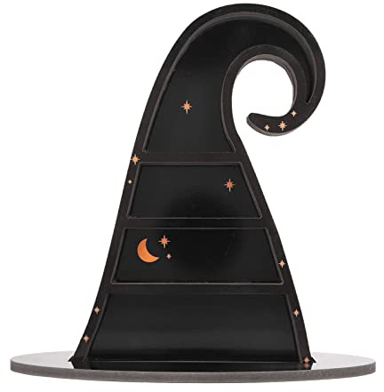 XHTLLO Estante De Exhibición De Cristal Gótico Diseño De Sombrero De Bruja Estante De Piedra De PVC Para Dormitorio Oficina
