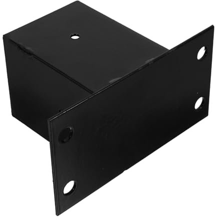 ORFOFE Mailbox Post Protector Heavy Duty Railing Post Base Support for Decks Fences and Mailboxes Rustproof Bracket Kit Design